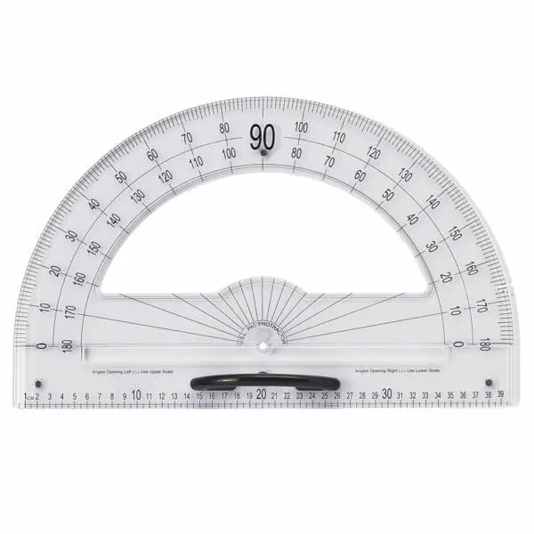 Semi Protractor - Transparent - EDX Education