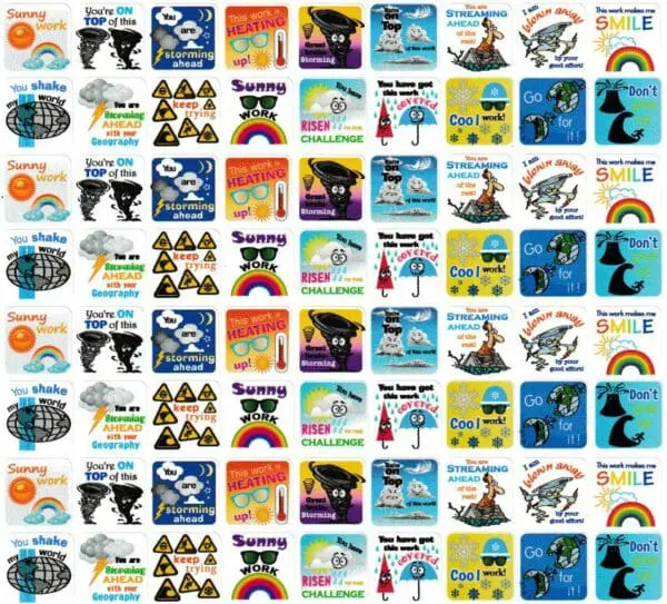Geography Stickers - 108pcs