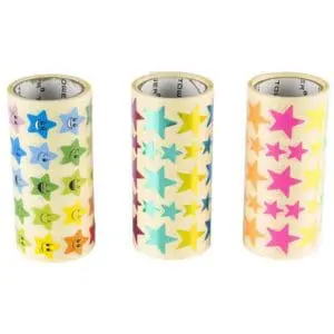 Star Stickers - 3x rolls-Faces-Fluorescent-Metallic - 2400PCS