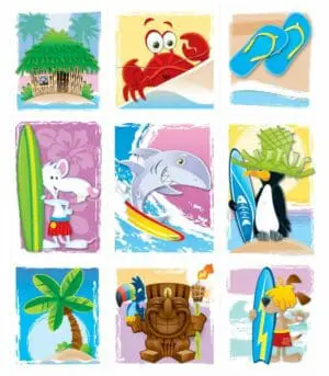 Surfing Stickers - Sea Life - 216PCS - Carson Dellosa