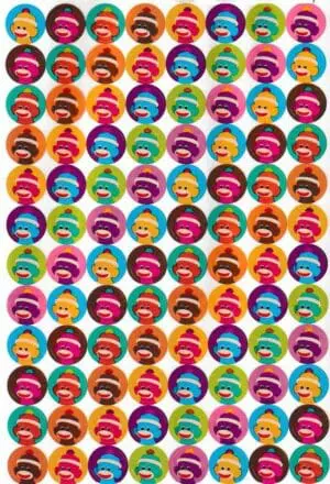 Sock Monkeys Stickers - superSpots 800pcs - Trend Enterprise