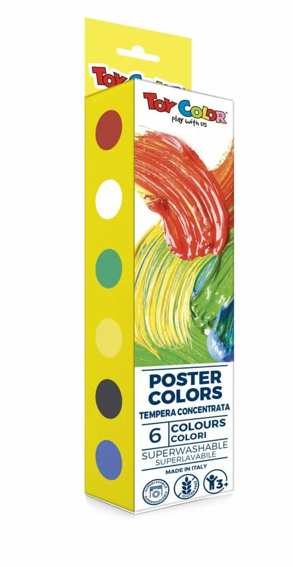 Paint Pots - Poster 6 Colours 25ml - Retail Pack