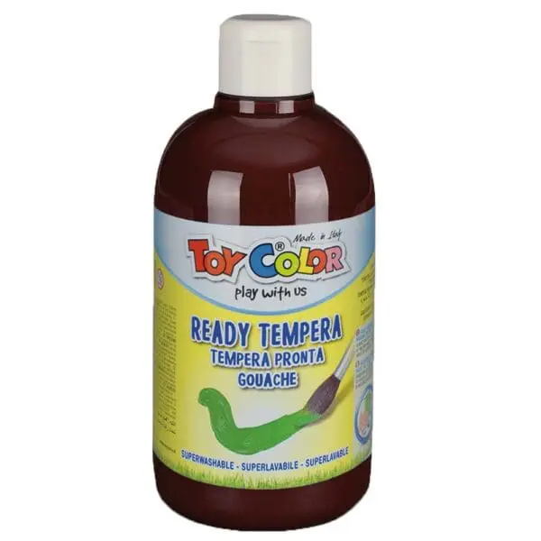 Paint - Tempera Superwashable Ready Mix Brown 500ml Bottle