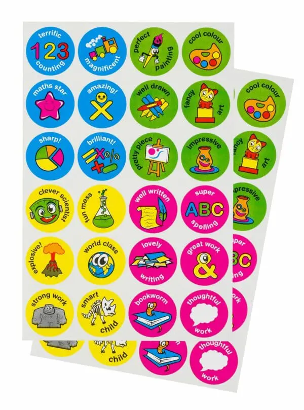 Maths & Art Reward Stickers - 72pc