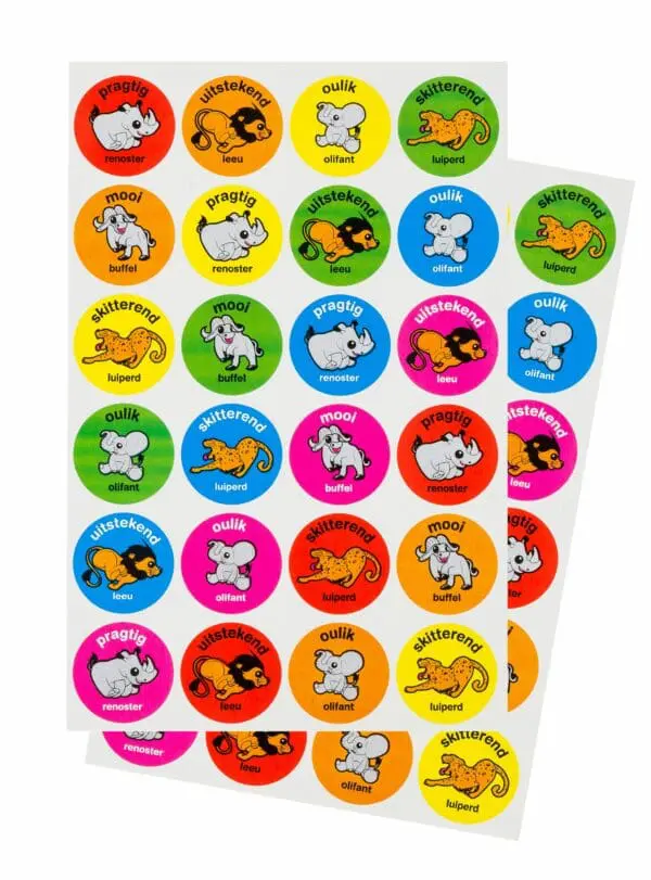 Afrikaans Big5 Reward Stickers - 72pc