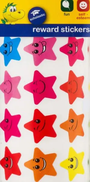 Smiling Star Sticker Roll - 1000pcs