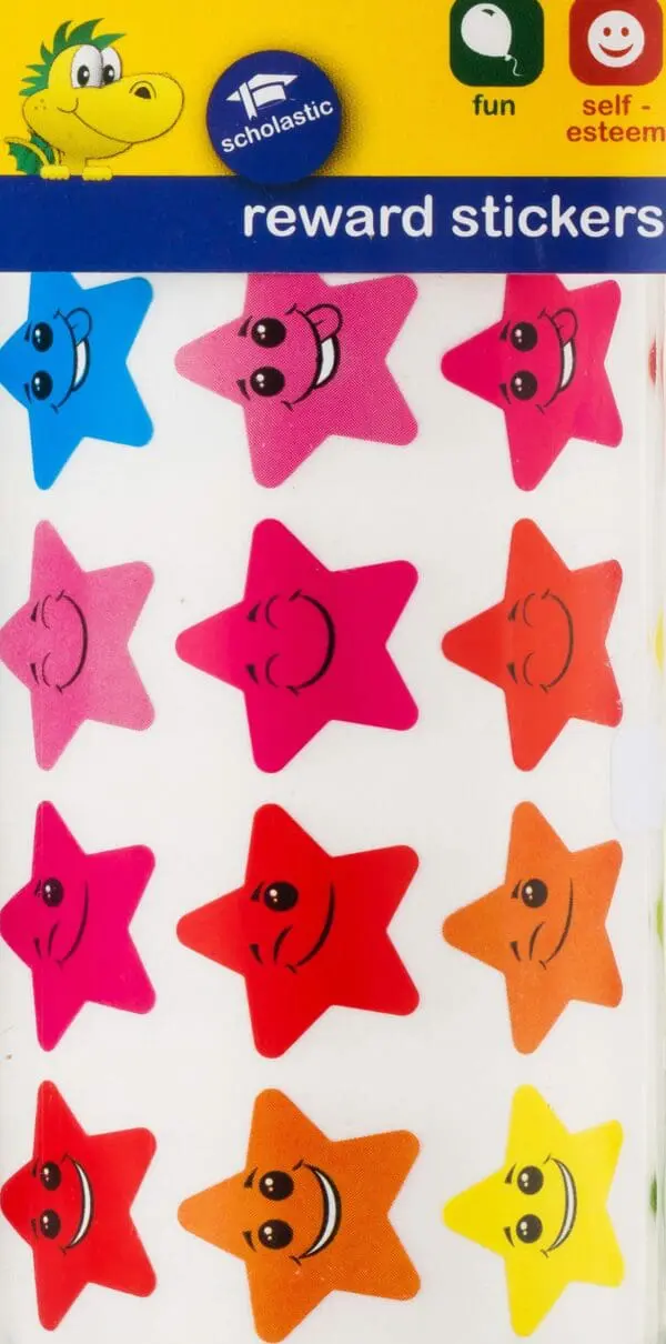 Smiling Star Sticker Roll - 1000pcs