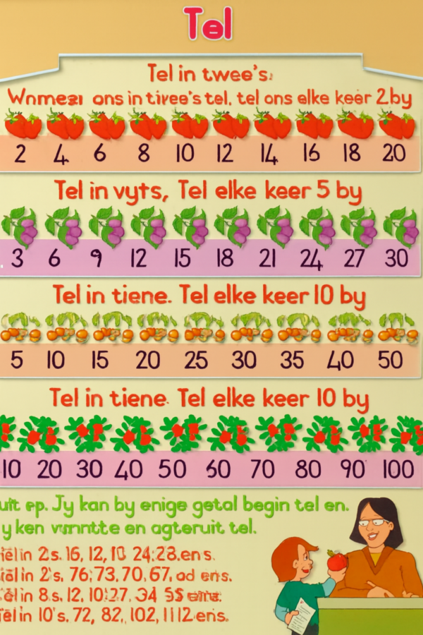 Tel - Afrikaans - Wall Chart - A1 Laminated