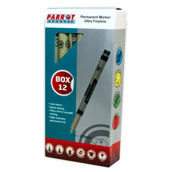 Permanent Markers - Ultra Fineliner - Box of 12 (Black)
