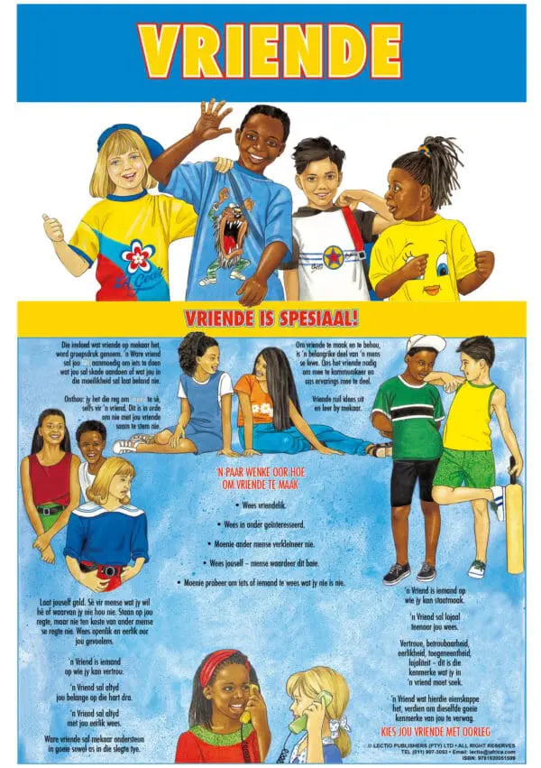 Vriende - Afrikaans - Wall Chart - A1 Laminated