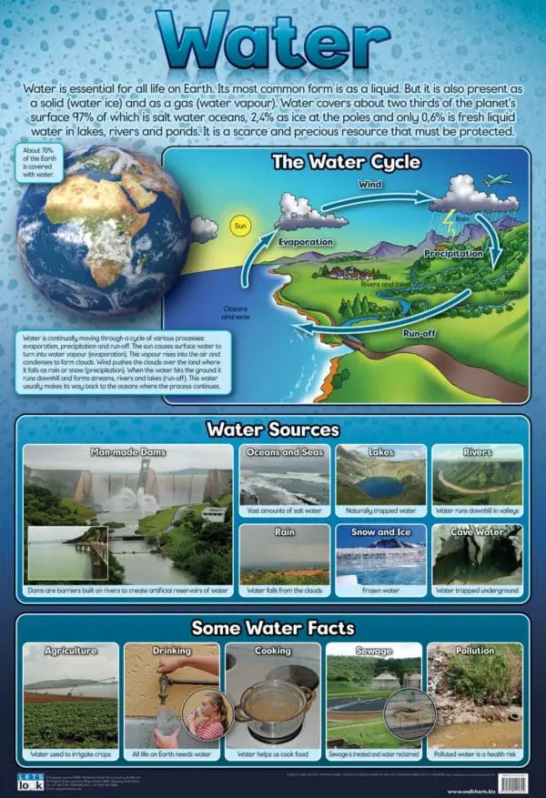 Water - Wall Chart - Laminated 76cm x 52cm