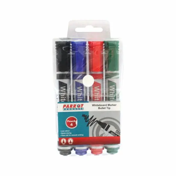 Whiteboard Marker - Bullet Tip - 4 Colours
