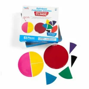 Fraction Circles - Rainbow - Demonstration Clings - 51pcs