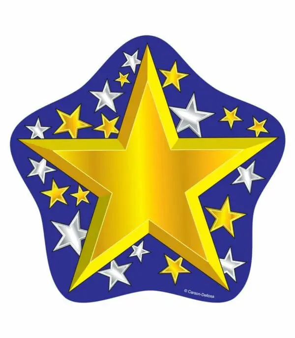 Cut-Outs - Gold and Silver - Stars - 36pcs