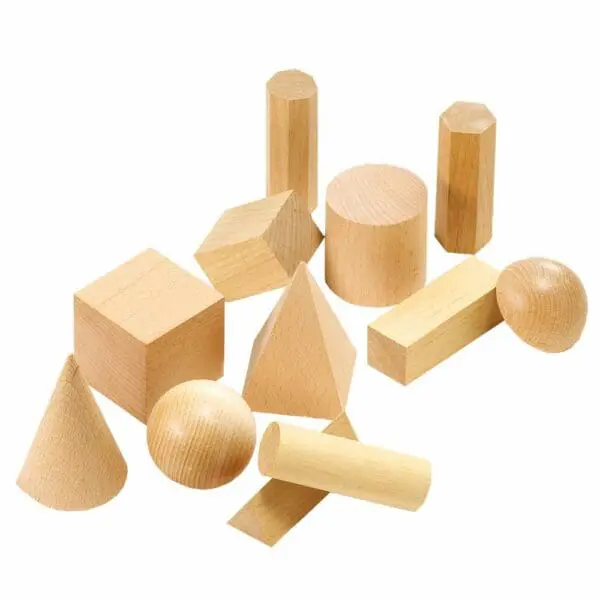 Geometric Solids - Wooden - 12pc