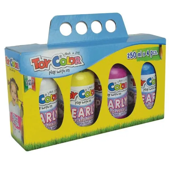 Pearly Paint (Tempera) 4 Colours - 250ml