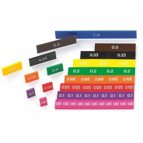 Decimal Tiles - 1 to 0.0833... - Printed - 51pcs