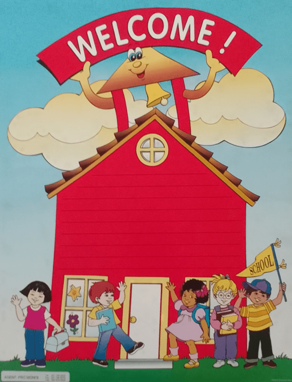 Welcome Schoolhouse - Wall Chart +/-43x56cm