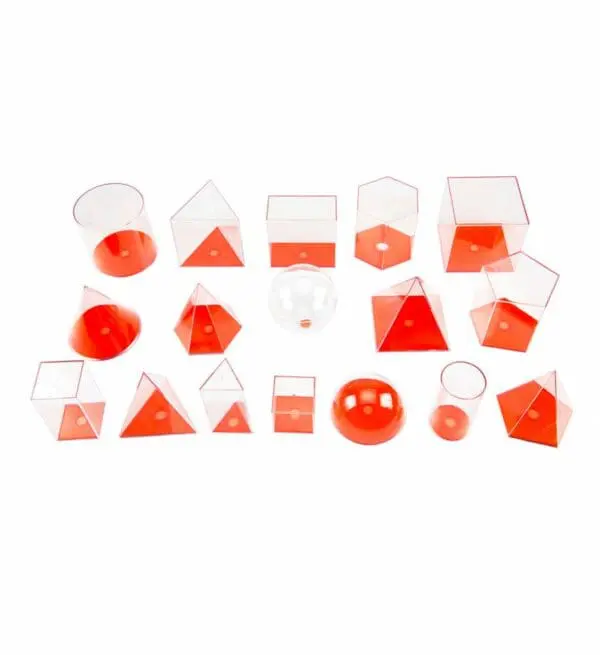 Geometric Solids - 3D Shapes with Lid +-10cm (17pc)