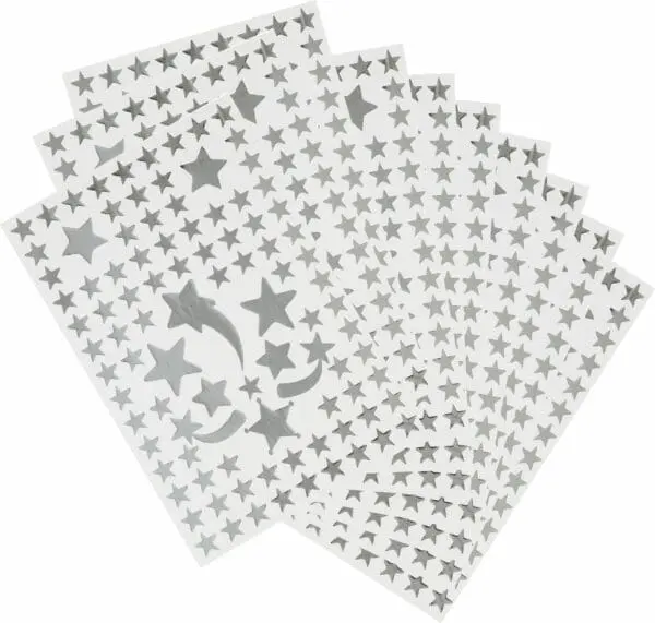 Star Stickers - Fun Stickers Silver - 285PCS