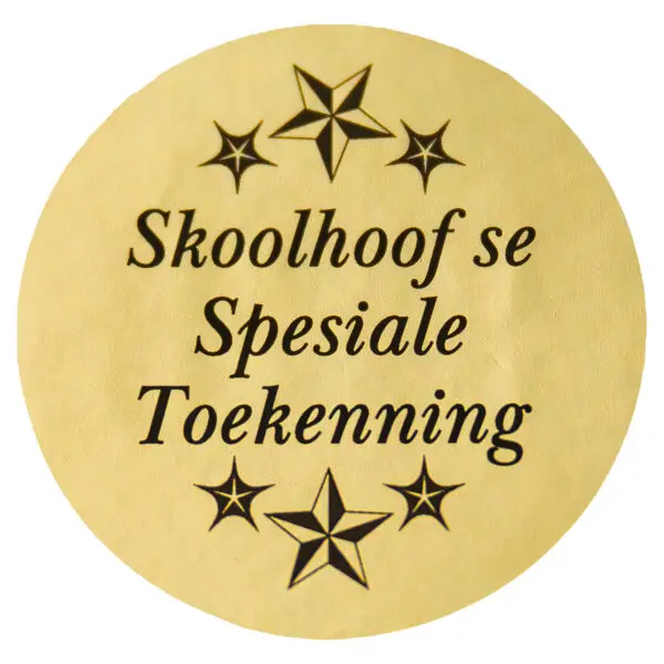 Spesiale Skoolhoof Toekenning - Goue Plakkers - 100pc Roll