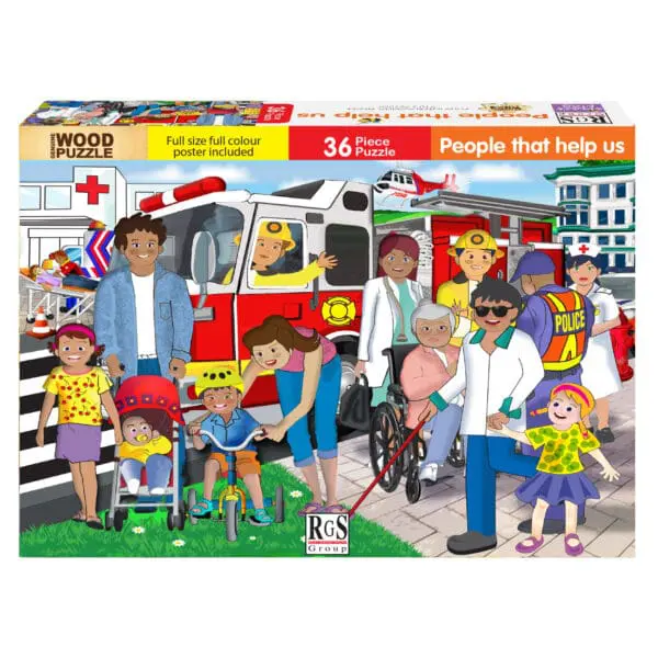 Wood Puzzle - People That Help Us - 36pcs