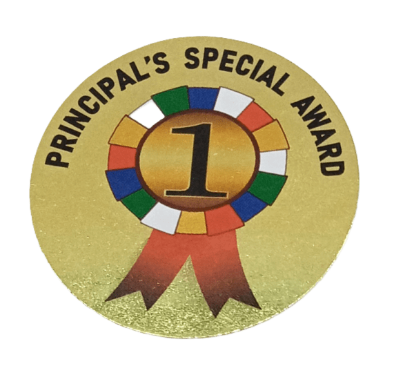 Principal’s Award - Gold Ribbon Stickers - 40mm - 100pc/Roll