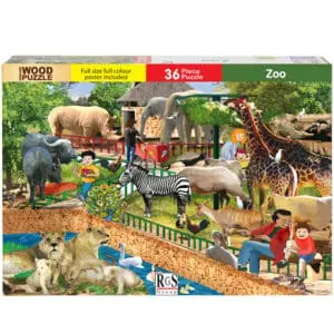 Wood Puzzle - Zoo - 36pcs