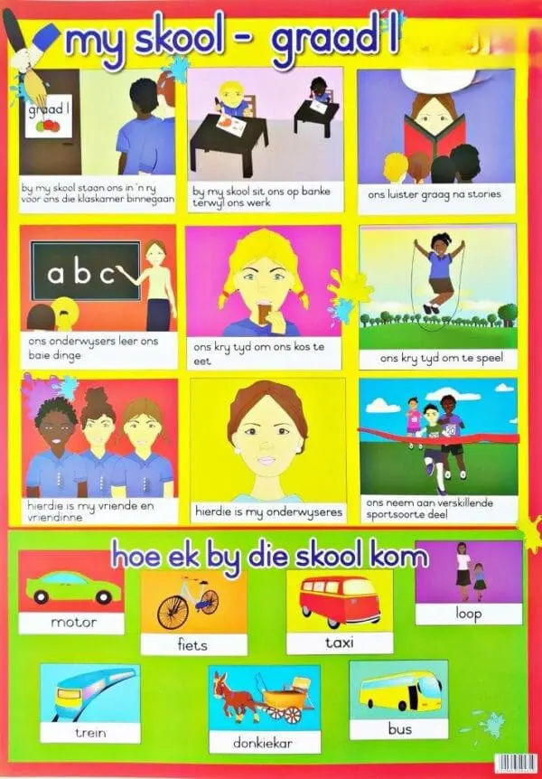 My skool - Afrikaans - Wall Chart - Laminated (+- 480X680mm)