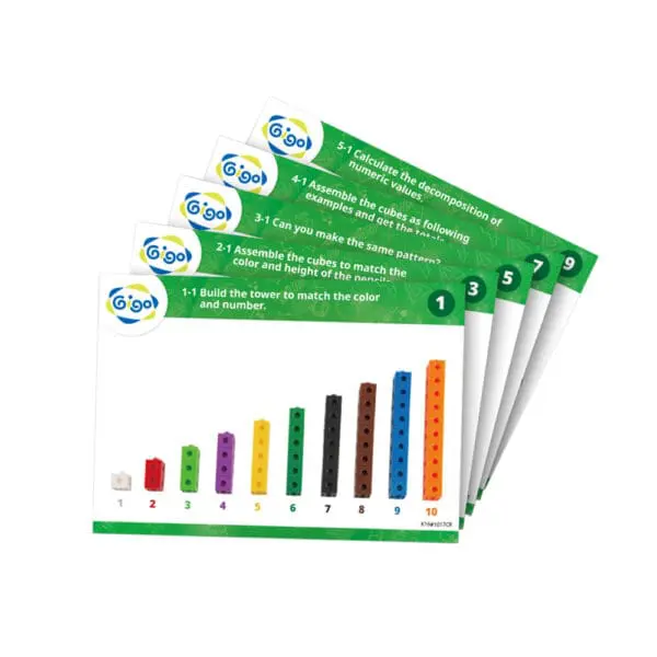 Cubes - Connect-A-Cube - + 5 Cards - 105pcs Container - Gigo - Image 4