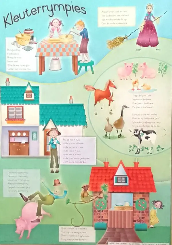 Kleuterrympies - Afrikaans - Wall Chart - A1 Laminated