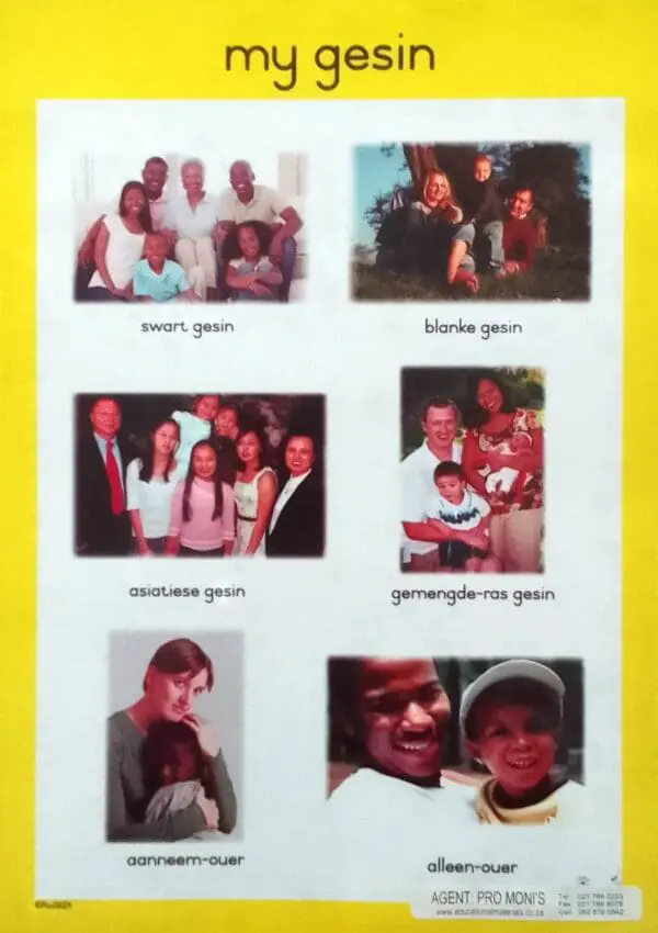 My Gesin - Afrikaans - Wall Chart - Laminated A3