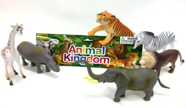 Animal Figurines - Wild Animals - 6pc - Large (Approx. Sizes L+/- 15-17cm)