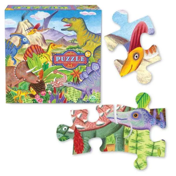 Puzzles - Dinosaur Island - 64 Pieces - eeBoo