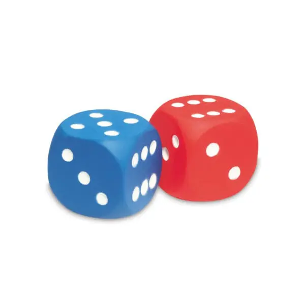 Dice - Giant Soft Foam - 4 cm - Set Of 2 - Learning Resources