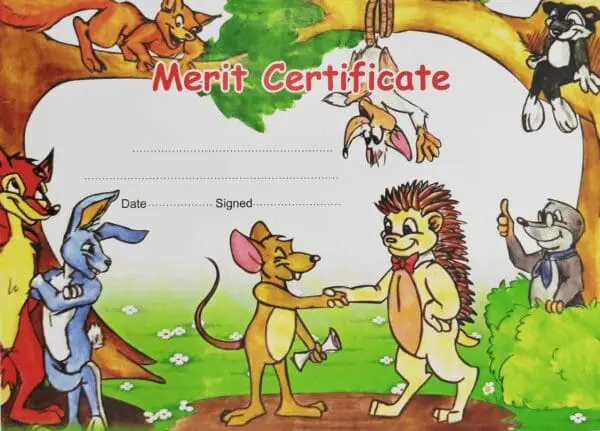 Recognition Awards - Merit certificates - English - 5pc
