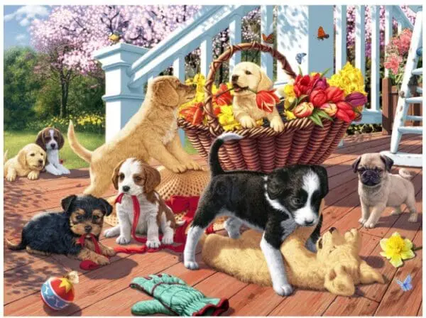Puppy Mischief - Wood Puzzle - 24pcs