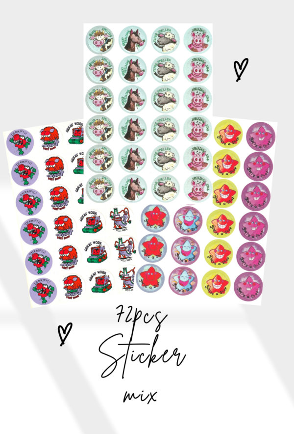 Spelling Reward Stickers - 72pcs