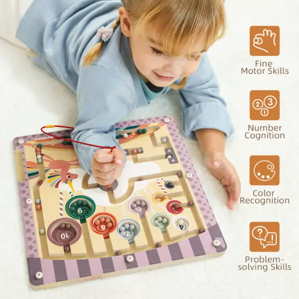 Wooden Magnetic Maze - Unicorn