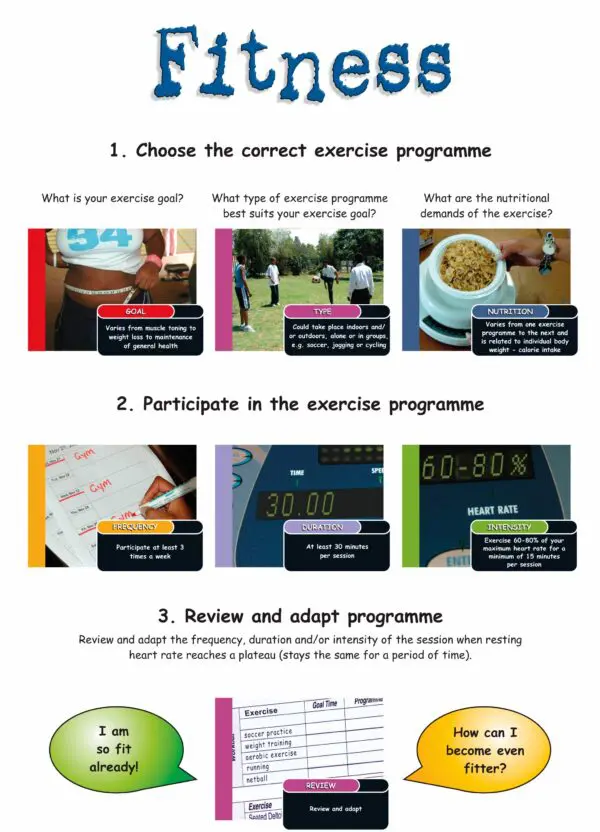 Fitness - Wall Chart - Laminated – 76cm x 52cm