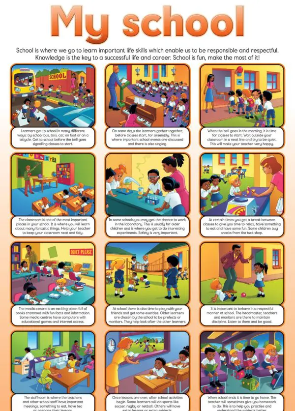 My School – Wall Chart – Laminated 76cm x 52cm