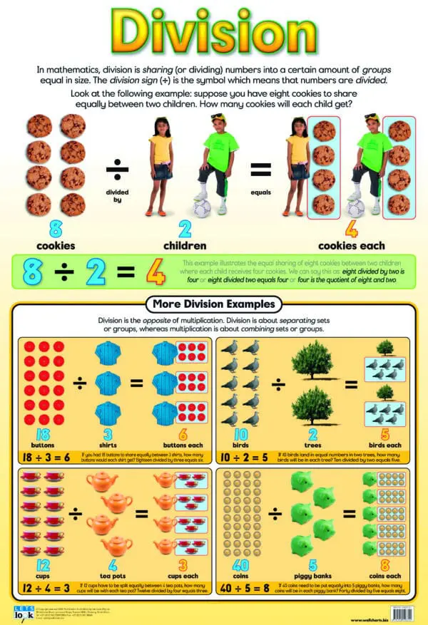 Division - Wall Chart - Laminated 76cm x 52cm