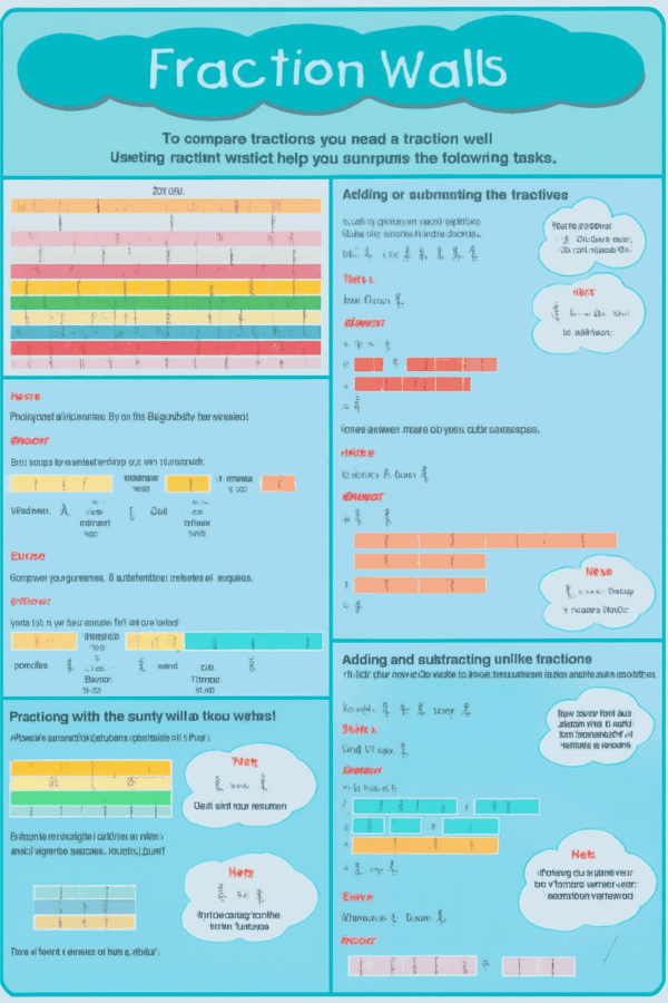 Fraction Walls - Wall Chart - A1 Laminated - Clearance Sale