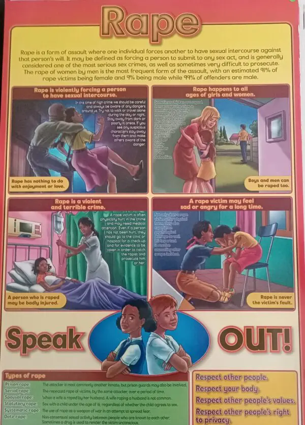 Rape - Wall Chart - Laminated - Clearance Sale
