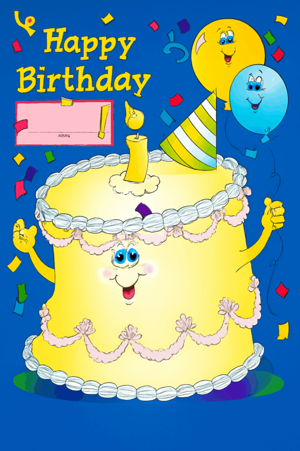 Happy Birthday Cake - Wall Chart - Clearance Sale