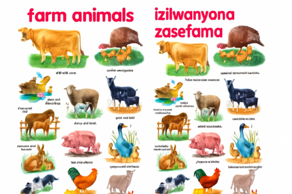 Farm Animals - Dual Wall Chart - 76cm x 52cm - Clearance Sale