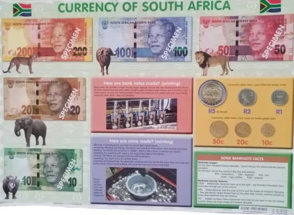 Currency of South Africa - Wall Chart - Clearance Sale