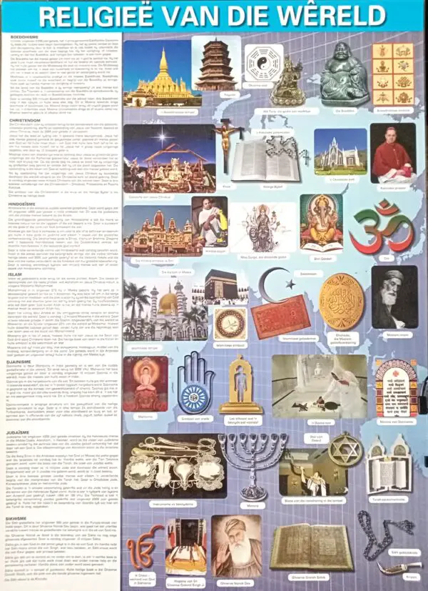 Religiee Van Die Wereld - Wall Chart - Clearance Sale