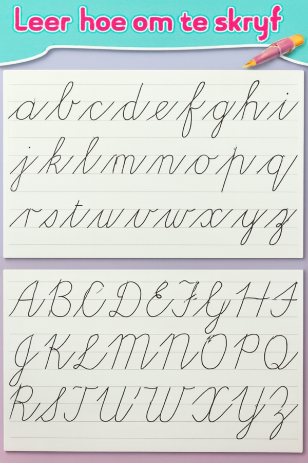 Leer hoe om the skryf 2 - Afrikaans - Wall Chart - Clearance Sale