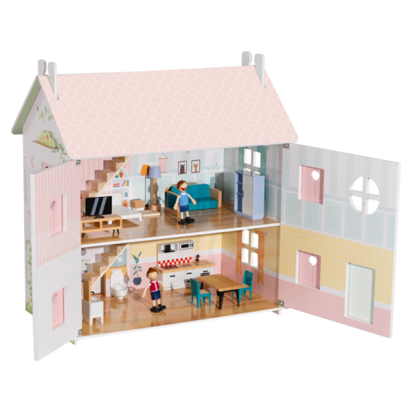 2-Storey Wooden Doll House & Accessories
